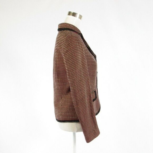Perry Ellis red white plaid jacket 8 - Picture 5 of 8
